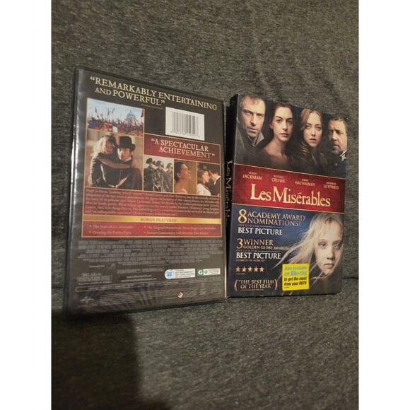 Les Miserables 2013 DVD NEW SEALED with Sleeve Hugh Jackman Anne Hathaway - Picture 3 of 3